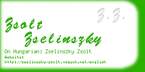 zsolt zselinszky business card